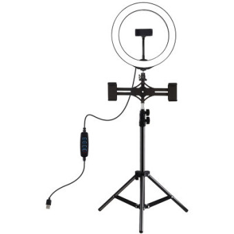 Изображение Нобор блогера PULUZ Ring USB LED lamp 10"  tripod 1.1m (PKT3053B)
