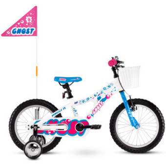 Изображение Велосипед дитячий Ghost Powerkid 16" 2021 біло-синьо-рожевий (18PK1008)