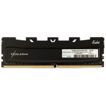 Зображення Модуль пам'яті для комп'ютера Exceleram DDR4 16GB 3200 MHz Black Kudos  (EKBLACK4163216C)