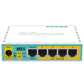 Изображение Маршрутизатор Mikrotik hEX PoE lite (RB750UPr2)