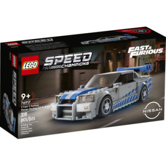 Изображение Конструктор Lego Speed Champions «Подвійний форсаж» Nissan Skyline GT-R (R34) 319 деталей (76917)