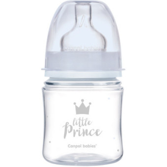 Изображение Пляшечка для годування Canpol babies Бутылочка для кормления  Royal Baby с широким отверстием 120 мл Синяя (35/233_blu)