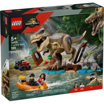 Изображение Конструктор Lego Jurassic World Втеча річкою від тиранозавра (76975)