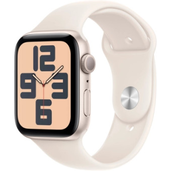 Зображення Смарт-годинник Apple Watch SE 2024 GPS 44mm Starlight Aluminium Case with Starlight Sport Band - S/M (MXEU3QH/A)