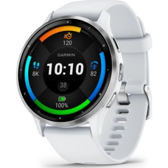 Зображення Смарт-годинник Garmin Venu 3 Silver Stainless Steel Bezel with Whitestone Case and Silicone Band (010-02784-00)