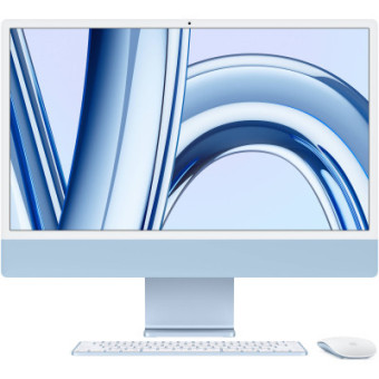 Изображение Моноблок Apple iMac 24'' A2873 M3 Retina 4.5K 10-Core GPU 256GB Blue (MQRQ3UA/A)