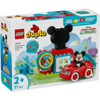 Изображение Конструктор Lego DUPLO Disney Міккі Маус: Клубний будинок і автомобіль (10454)