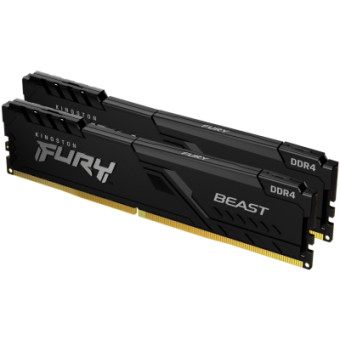 Зображення Модуль пам'яті для комп'ютера  DDR4 16GB (2x8GB) 3600 MHz Fury Beast Black  (KF436C17BBK2/16)