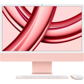Изображение Компьютер Apple iMac 24'' A2873 M3 Retina 4.5K 10-Core GPU 512GB Pink (MQRU3UA/A)