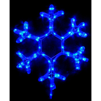 Зображення Гірлянда Delux Motif flash Snowflake 40 см синій P44 EN (90012962)