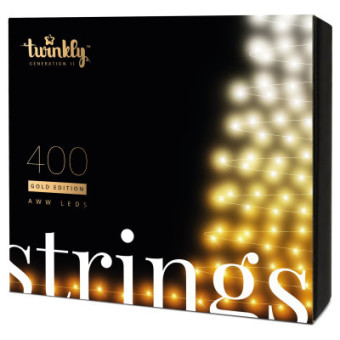 Изображение Гирлянда Twinkly Smart LED Strings AWW 400, BT   WiFi, Gen II, IP44, кабель ч (TWS400GOP-BEU)