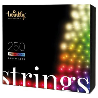 Изображение Гирлянда Twinkly Smart LED Pro Strings RGBW 250, одинарная линия, AWG22, IP65 (TWP-S-CA-1X250SPP-G)