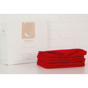 Изображение Рушник MirSon набор банный №5070 Elite SoftNess Bordo 50х90 6 шт (2200003523942)