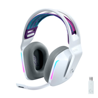 Изображение Наушники Logitech G733 Lightspeed Wireless RGB Gaming Headset White (981-000883)