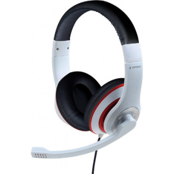 Зображення Навушники Gembird MHS-03 White/Red/Black (MHS-03-WTRDBK)