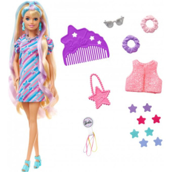 Изображение Лялька Barbie "Totally Hair" Зіркова красуня (HCM88)