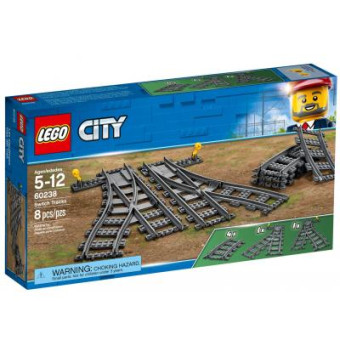 Зображення Конструктор Lego  City Железнодорожные стрелки 8 деталей (60238)
