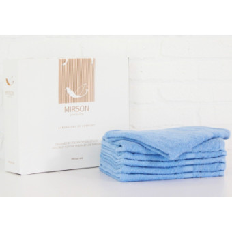 Изображение Рушник MirSon набор банных №5072 Elite SoftNess Cornflower 50х90 6 шт (2200003523966)