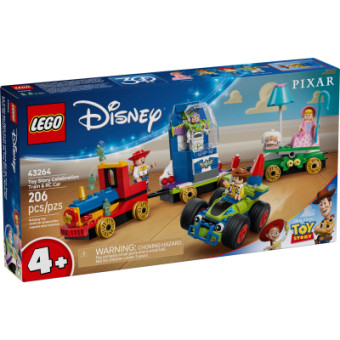 Изображение Конструктор Lego Disney та Pixar Святкування з Історії іграшок: поїзд та авто для гонок (43264)