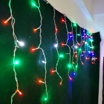 Изображение Гирлянда Novogod`ko бахрома 83 LED, Color, 3*0,6 м, мерцание (973778)