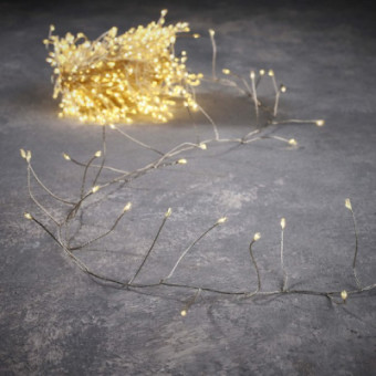 Зображення Гірлянда Luca Lighting кластер серебряная струна, 15 м, теплый белый (8718861852677)