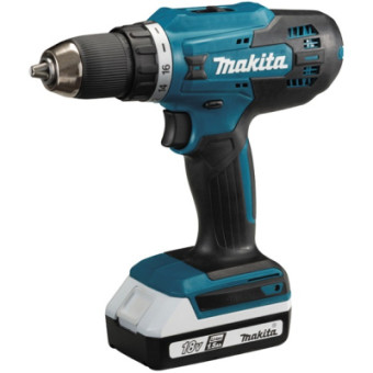 Изображение Шуруповерт Makita DF488D004, акум., 18В, 2 Аг, 0-400/0-1400 об/хв, 1.5-13мм, 16   D, 42/24 Нм,