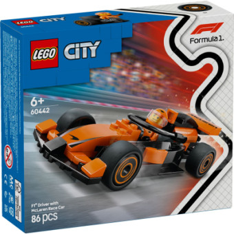 Зображення Конструктор Lego City Пілот F1 з автомобілем для перегонів команди McLaren (60442)