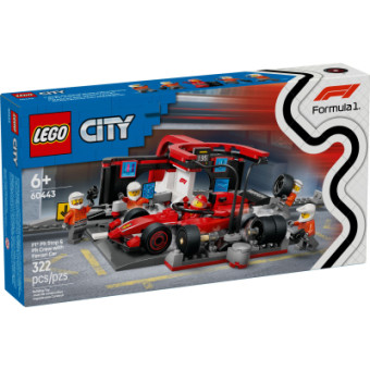 Зображення Конструктор Lego City Піт-стоп і піт-екіпаж F1 з болідом Ferrari (60443)