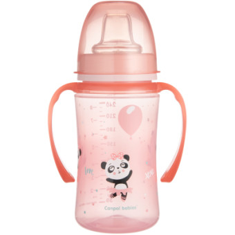 Изображение Пляшечка для годування Canpol babies Поильник-непроливайка  EasyStart 240 мл -Sweet fun рожева (35/208_pin)