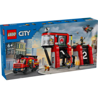 Зображення Конструктор Lego City Пожежне депо з пожежною машиною 843 деталей (60414)