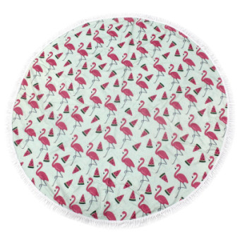 Зображення Рушник MirSon пляжное №5077 Summer Time Menthol Flamigo 150x150 см (2200003947854)