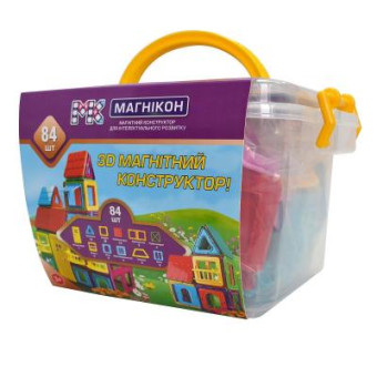Изображение Конструктор Магнікон Конструктор  84 детали Plastic box (МK-84)