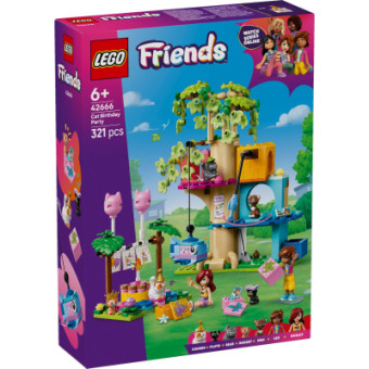 Зображення Конструктор Lego Friends День народження кота та будинок на дереві (42666)