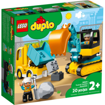 Изображение Конструктор Lego Duplo Town Грузовик и гусеничный экскаватор 20 деталей (10931)
