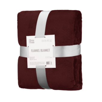 Изображение Плед Ardesto Flannel 200х220см бургунді (ART0222SB)