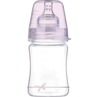Изображение Пляшечка для годування Lovi Бутылочка для кормления  Diamond Glass Baby Shower стеклянная 150 мл Розовая (74/104girl)