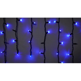 Изображение Гирлянда Delux ICICLE flash 75LED 2 х 0.7 м синій/чорний IP44 EN (90012958)