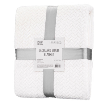Изображение Плед Ardesto Jacquard Braid 160х200 см айворі (ART0201JB)