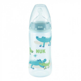 Изображение Пляшечка для годування Nuk Бутылочка для кормления  First Choice Plus Крокодилы 300 мл Синяя (3952397)