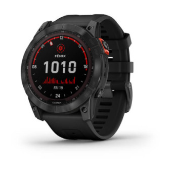 Зображення Smart годинник Garmin fenix 7X Sol Slate Gray w/Black Band, GPS (010-02541-01)