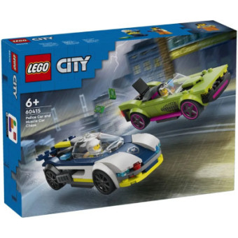 Зображення Конструктор Lego City Переслідування маслкара на поліцейському автомобілі 213 деталей (60415)