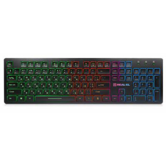 Изображение Клавиатура REAL-EL 7070 Comfort Backlit, black