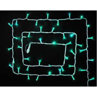 Изображение Гирлянда Delux STRING flash 100LED 10 м зелений/білий IP44 EN (90012969)