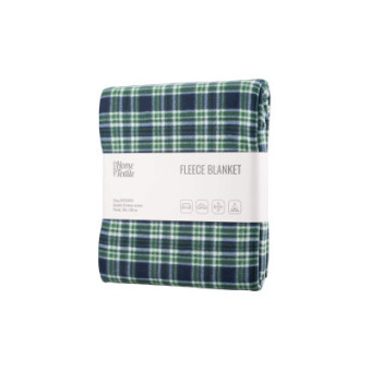 Изображение Плед Ardesto Fleece клітинка зелена 160х200 см (ART0702PB)
