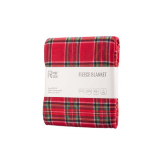 Изображение Плед Ardesto Fleece клітинка червона 160х200 см (ART0701PB)