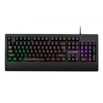 Изображение Клавиатура 2E KG330 LED USB Black Ukr (-KG330UBK)