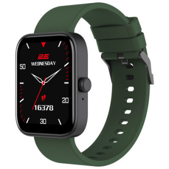 Зображення Смарт-годинник 2E Alpha SQ Music Edition 46mm Black-Green (2E-CWW40BKGN)