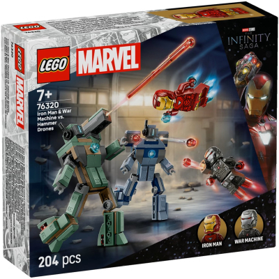 Конструктор Lego Super Heroes Залізна людина та Бойова Машина проти Хаммер Дронів (76320)