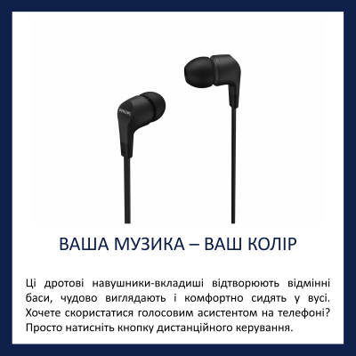 Наушники Philips TAE1105 Black (TAE1105BK/00) фото №3