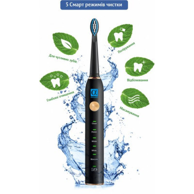 Зубная щетка AHealth SMART SONIC SMILE 1 black (AHsss1b) фото №2